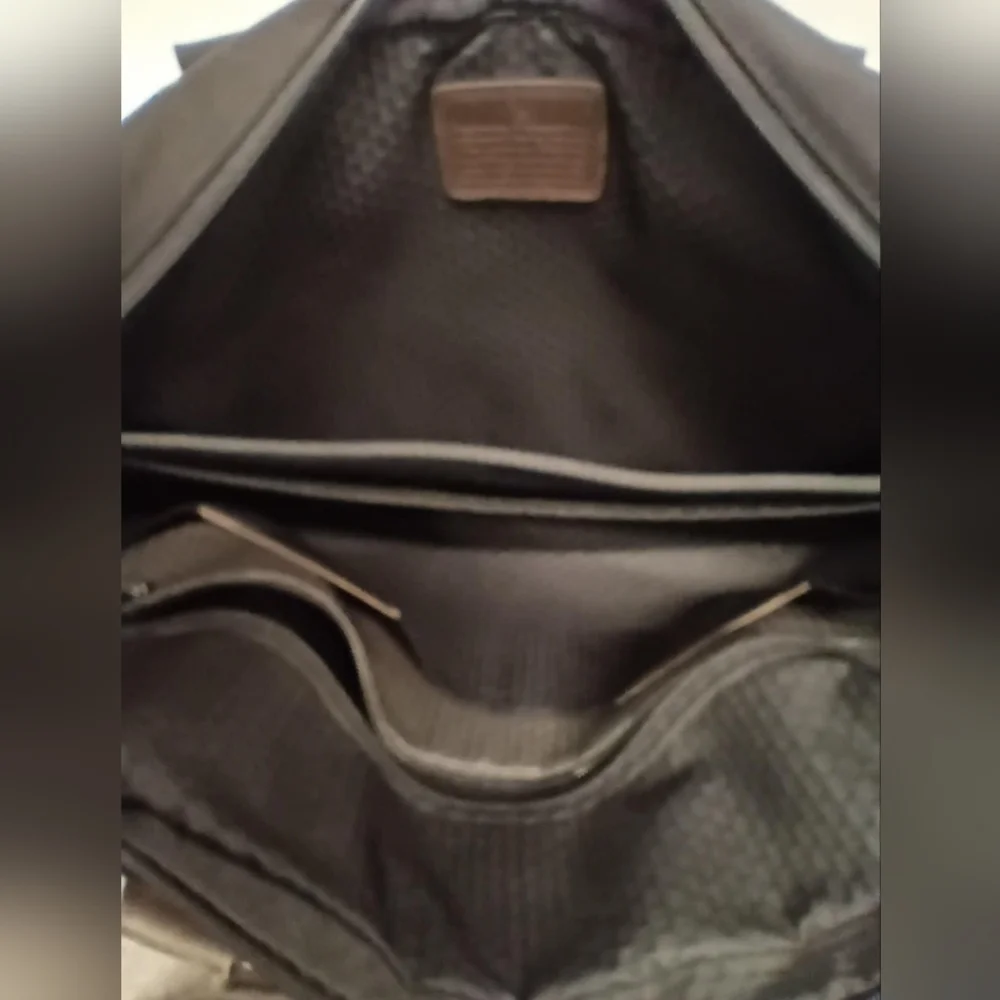 TUMI Alpha Nylon & Leather Briefcase‎ Black